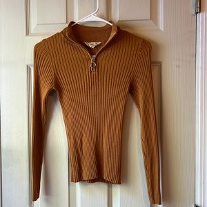 yellow zip shirt